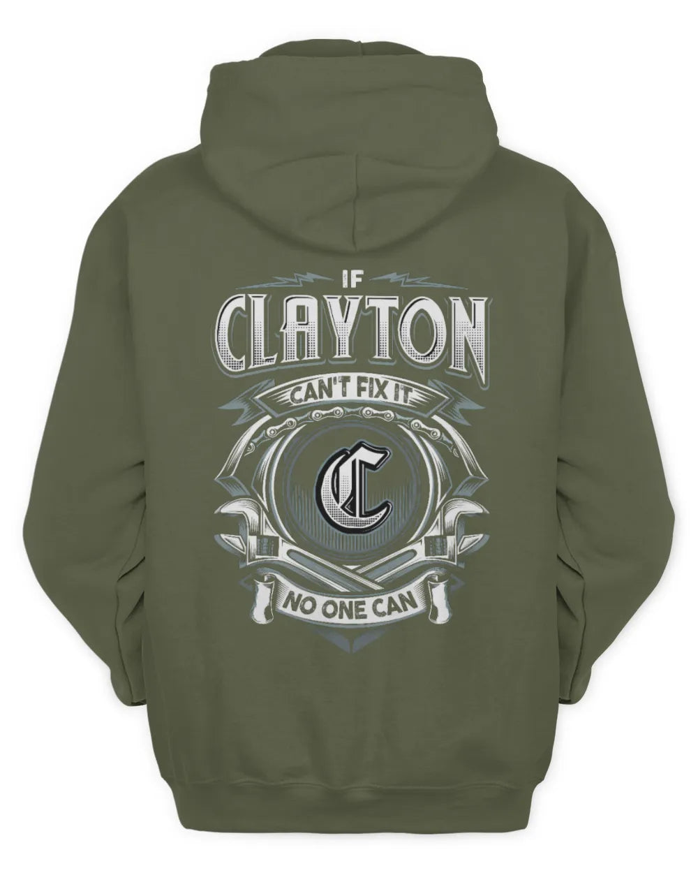 CLAYTON AP81-K4-626 - Personalized Ahmed Quote Apparel “If Ahmed Can't Fix It, No One Can” - Unisex Hoodie - Military Green