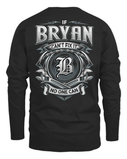 BRYAN AP81-K4-626 - Personalized Ahmed Quote Apparel “If Ahmed Can't Fix It, No One Can” - Men's Long Sleeved T-Shirt - Black