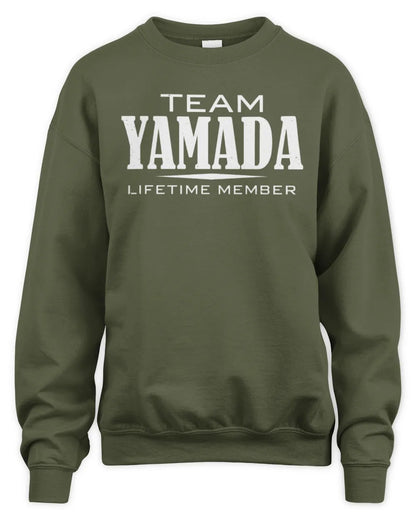 YAMADA BL62-K4-128 - Personalized “Team NAME Lifetime Member” - Unisex Sweatshirt - Military Green