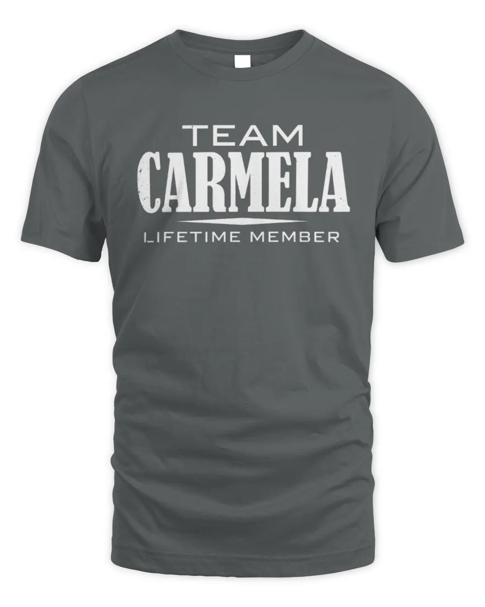 CARMELA BL62-K4-128 - Personalized “Team NAME Lifetime Member” - Unisex Standard T-Shirt - Charcoal