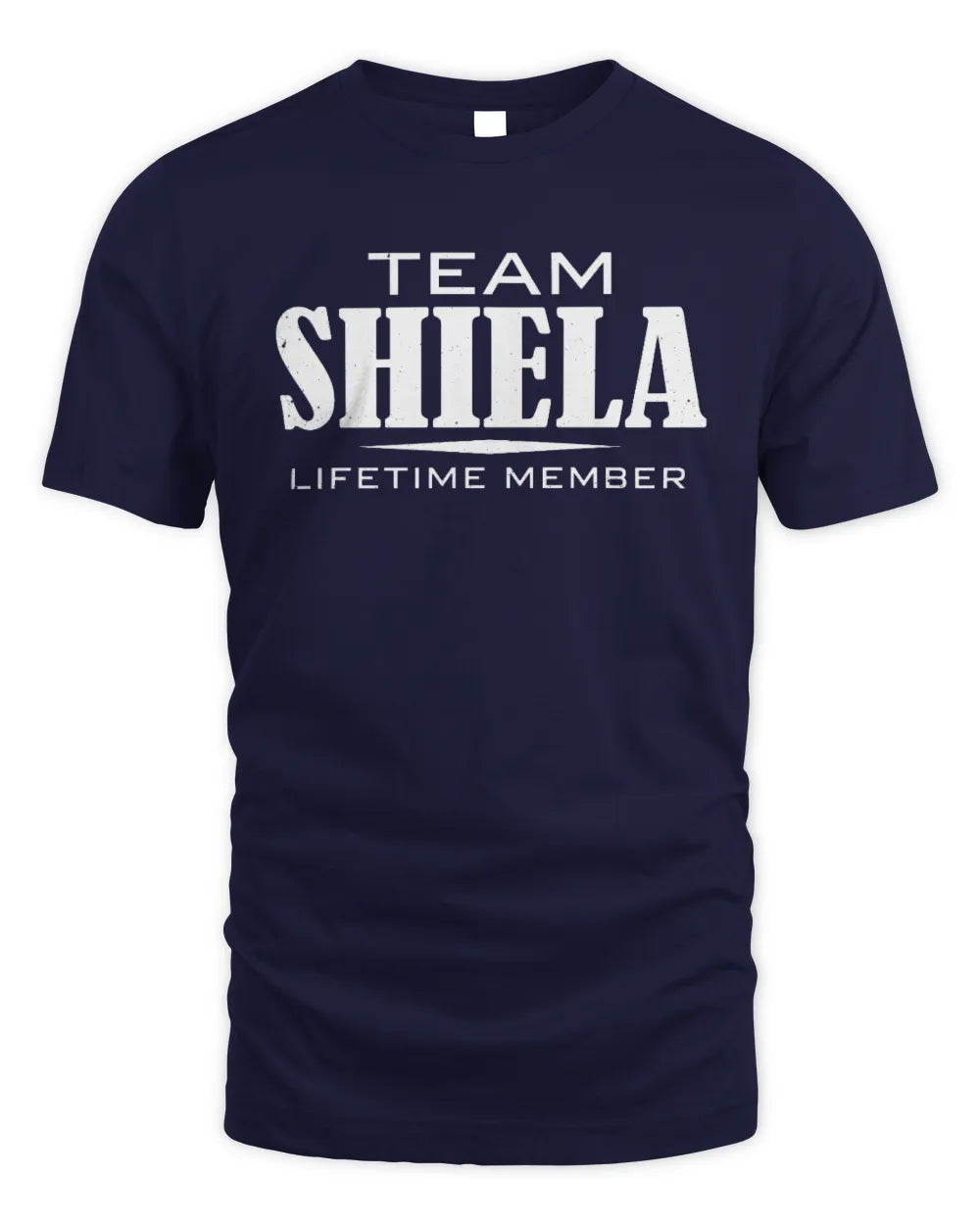 SHIELA BL62-K4-128 - Personalized “Team NAME Lifetime Member” - Unisex Standard T-Shirt - Navy