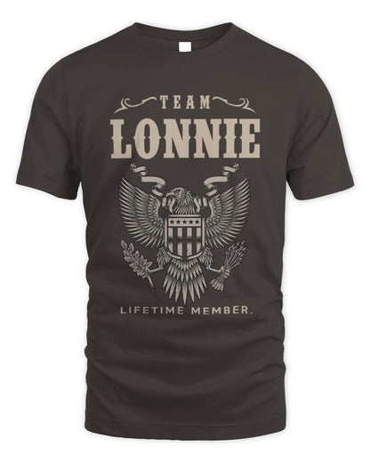 LONNIE TP06-K82 – Personalized Classic Style Apparel “Team NAME Lifetime Member” - Unisex Standard T-Shirt - Dark Chocolate