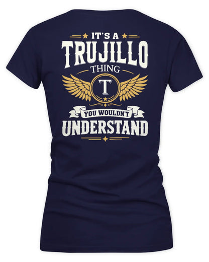 TRUJILLO KT06-M008 It’s a [NAME] Thing – You Wouldn’t Understand | Personalized Vintage T-Shirt - Women's V-Neck T-Shirt - Navy