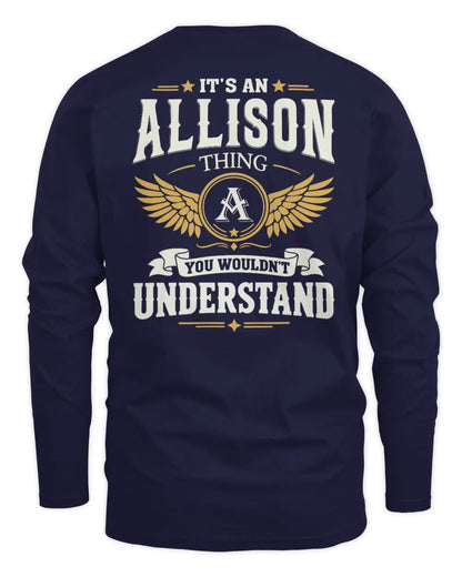 ALLISON KT06-M008 It’s a [NAME] Thing – You Wouldn’t Understand | Personalized Vintage T-Shirt - Men's Long Sleeved T-Shirt - Navy