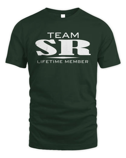 SR BL62-K4-128 - Personalized “Team NAME Lifetime Member” - Unisex Standard T-Shirt - Forest Green