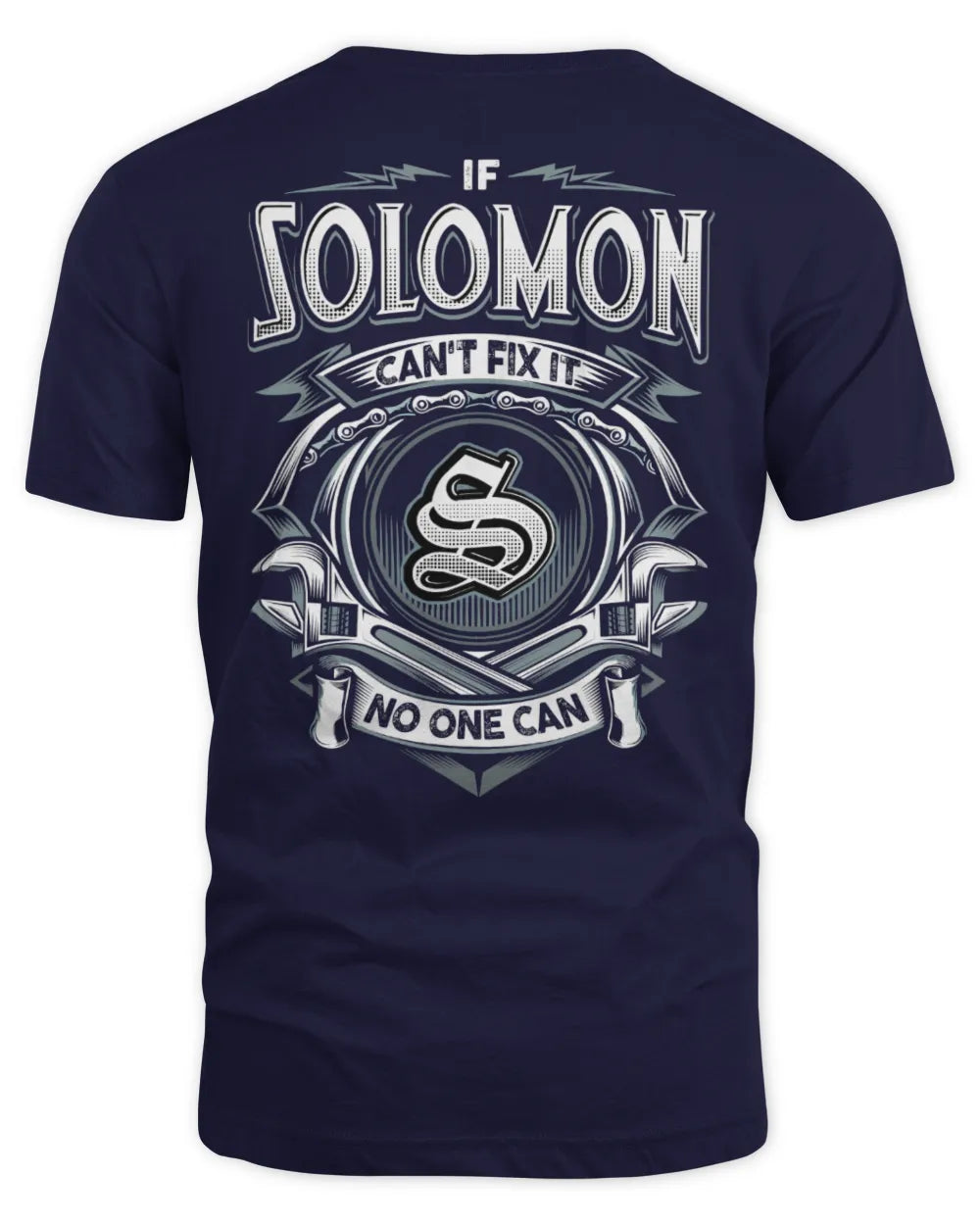 SOLOMON AP81-K4-626 - Personalized Ahmed Quote Apparel “If Ahmed Can't Fix It, No One Can” - Unisex Standard T-Shirt - Navy