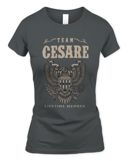 CESARE TP06-K82 – Personalized Classic Style Apparel “Team NAME Lifetime Member” - Women's Standard T-Shirt - Charcoal