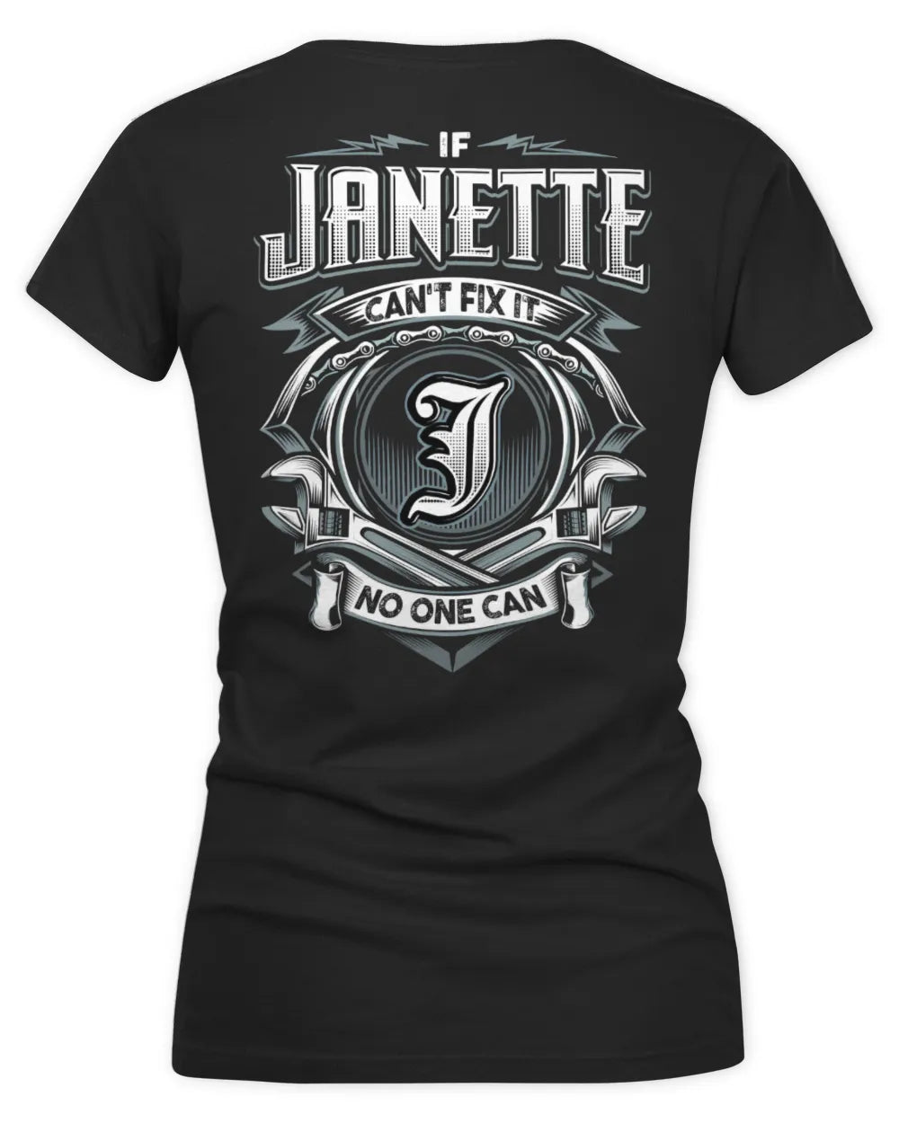 JANETTE AP81-K4-626 - Personalized Ahmed Quote Apparel “If Ahmed Can't Fix It, No One Can” - Women's V-Neck T-Shirt - Black