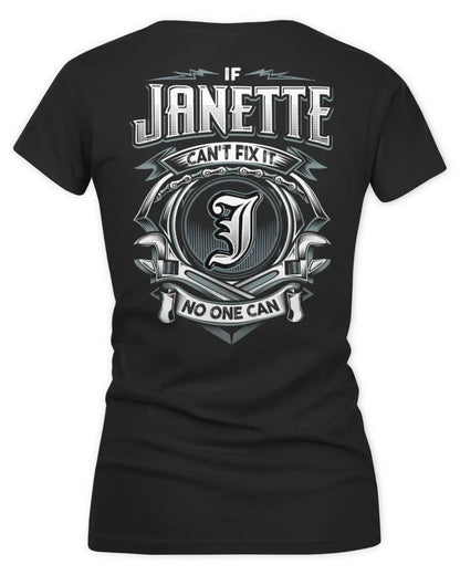 JANETTE AP81-K4-626 - Personalized Ahmed Quote Apparel “If Ahmed Can't Fix It, No One Can” - Women's V-Neck T-Shirt - Black