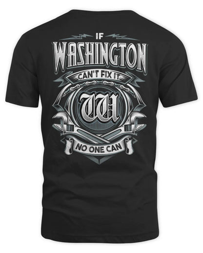 WASHINGTON AP81-K4-626 - Personalized Ahmed Quote Apparel “If Ahmed Can't Fix It, No One Can” - Unisex Standard T-Shirt - Black