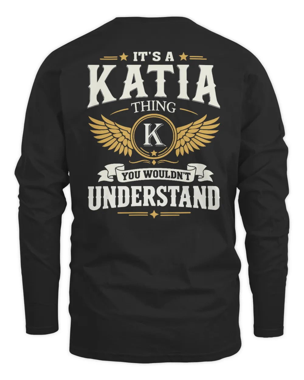 KATIA KT06-M008 It’s a [NAME] Thing – You Wouldn’t Understand | Personalized Vintage T-Shirt - Men's Long Sleeved T-Shirt - Black