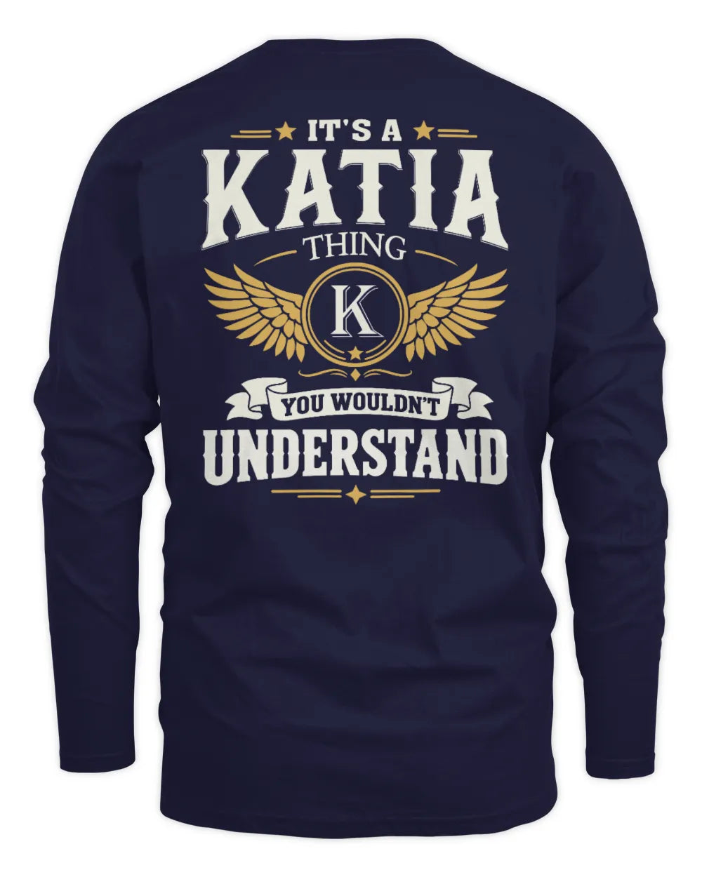 KATIA KT06-M008 It’s a [NAME] Thing – You Wouldn’t Understand | Personalized Vintage T-Shirt - Men's Long Sleeved T-Shirt - Navy
