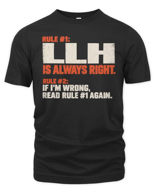 LLH NP1-H006 - Always Right Personalized Name T-Shirt – Funny Custom Name Shirt