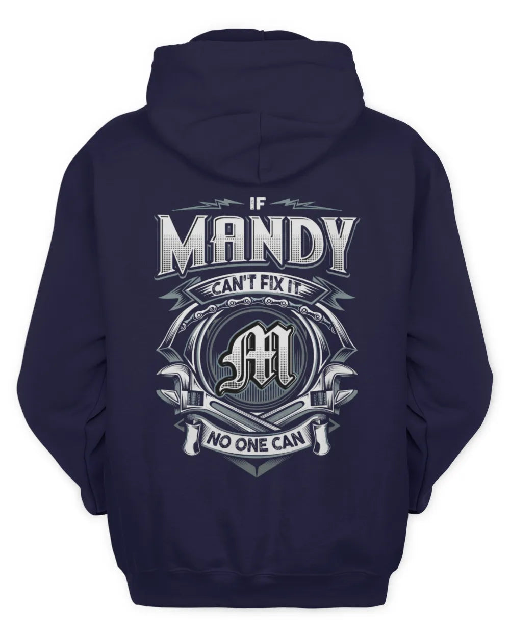 MANDY AP81-K4-626 - Personalized Ahmed Quote Apparel “If Ahmed Can't Fix It, No One Can” - Unisex Hoodie - Navy