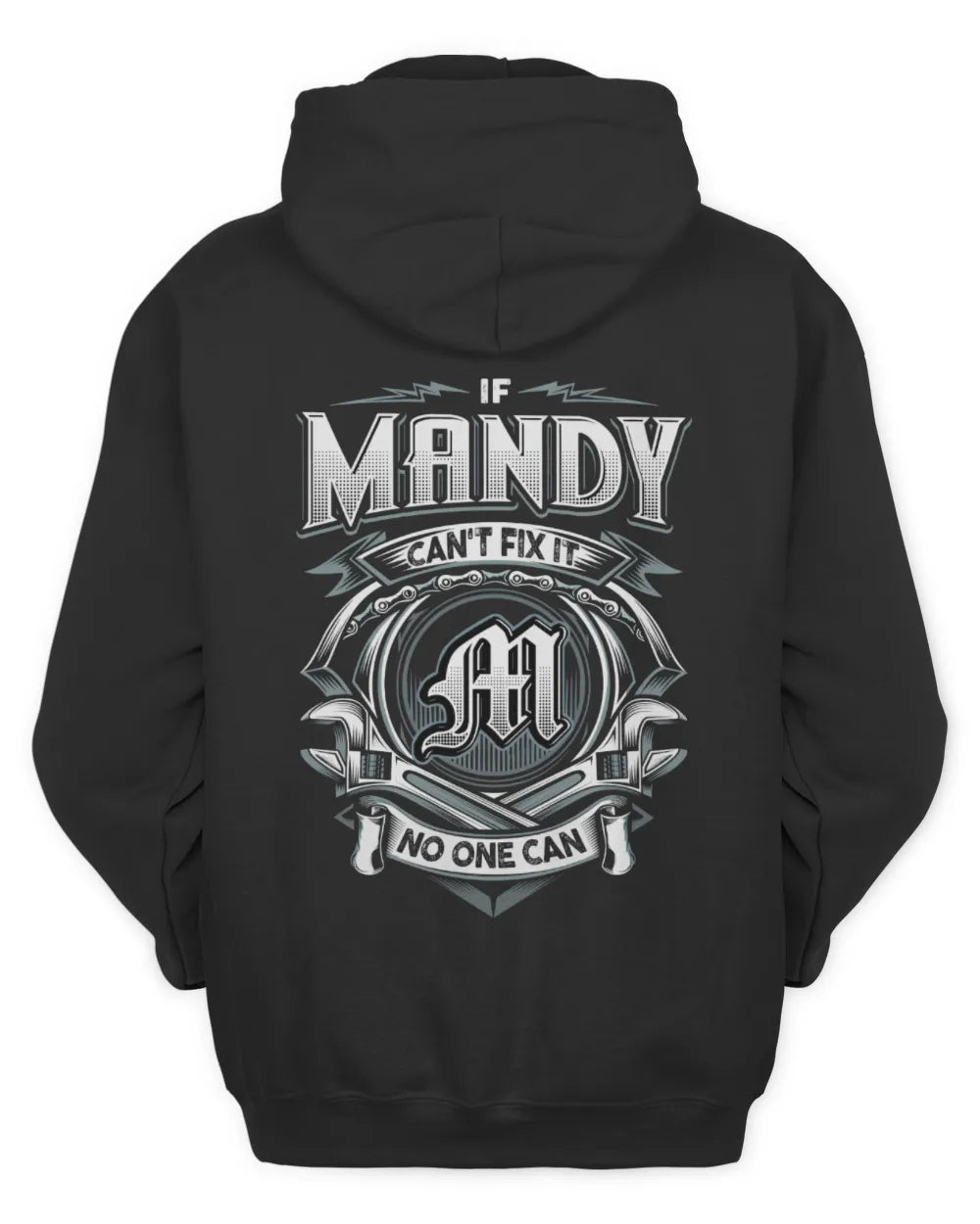 MANDY AP81-K4-626 - Personalized Ahmed Quote Apparel “If Ahmed Can't Fix It, No One Can” - Unisex Hoodie - Black
