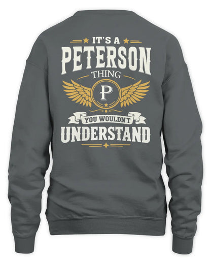 PETERSON KT06-M008 It’s a [NAME] Thing – You Wouldn’t Understand | Personalized Vintage T-Shirt - Unisex Sweatshirt - Charcoal