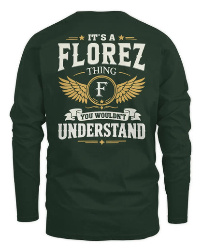 FLOREZ KT06-M008 It’s a [NAME] Thing – You Wouldn’t Understand | Personalized Vintage T-Shirt - Men's Long Sleeved T-Shirt - Forest Green