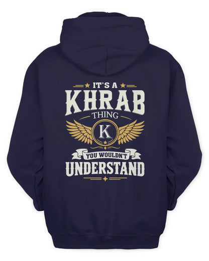 KHRAB KT06-M008 It’s a [NAME] Thing – You Wouldn’t Understand | Personalized Vintage T-Shirt - Unisex Hoodie - Navy