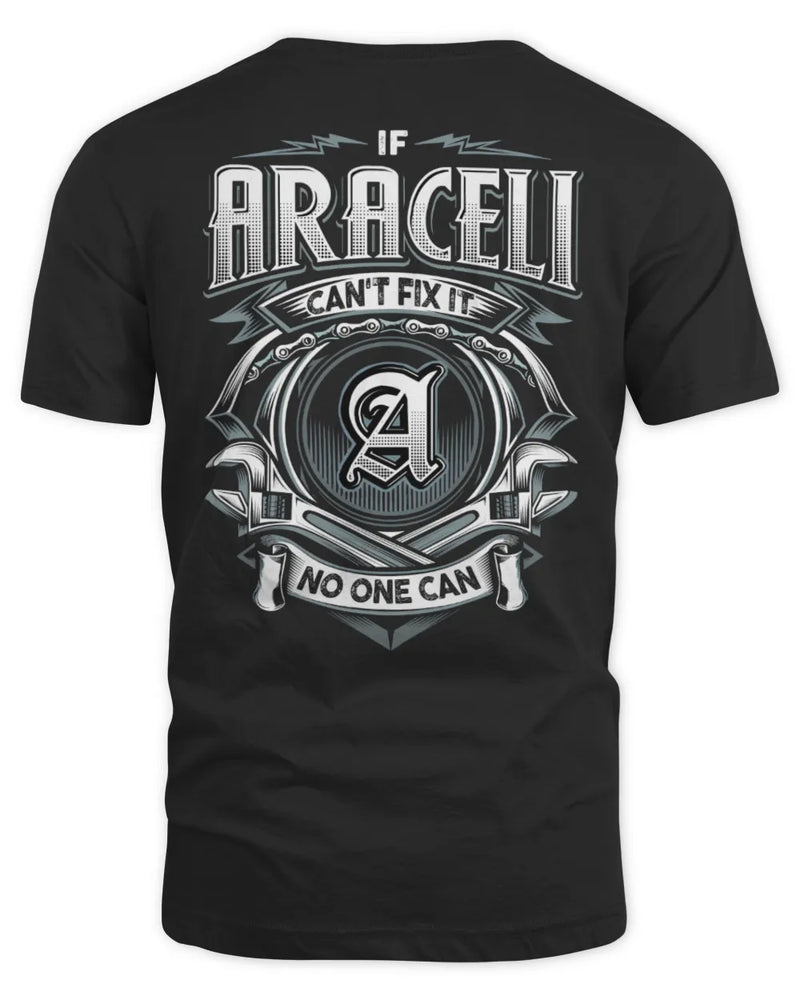 ARACELI AP81-K4-626 - Personalized Ahmed Quote Apparel “If Ahmed Can't Fix It, No One Can” - Unisex Standard T-Shirt - Black