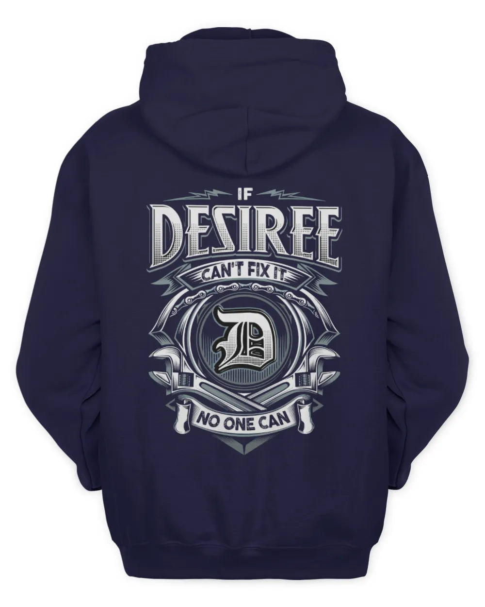 DESIREE AP81-K4-626 - Personalized Ahmed Quote Apparel “If Ahmed Can't Fix It, No One Can” - Unisex Hoodie - Navy