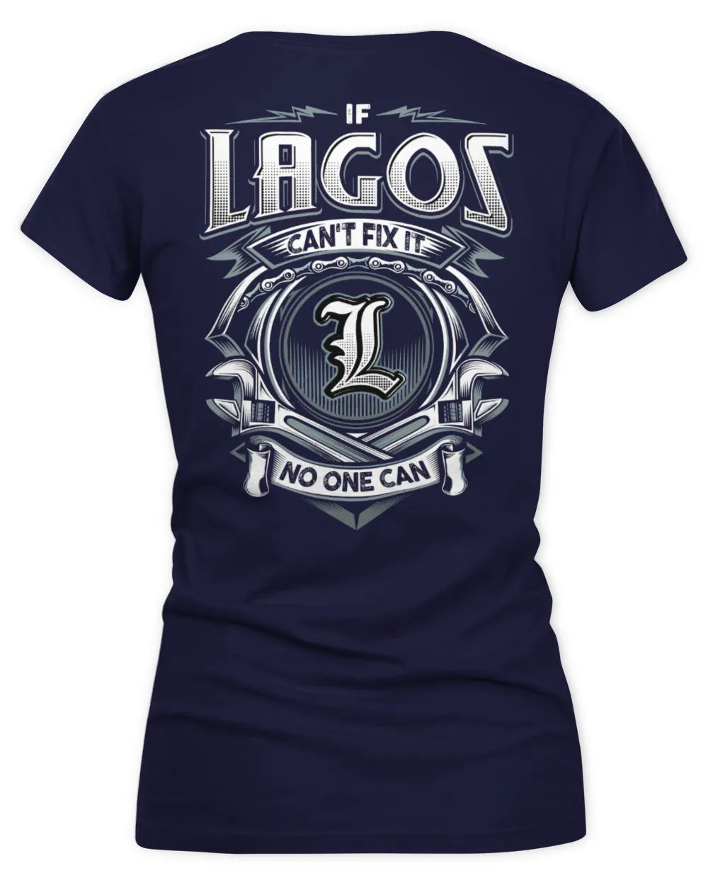 LAGOS AP81-K4-626 - Personalized Ahmed Quote Apparel “If Ahmed Can't Fix It, No One Can” - Women's V-Neck T-Shirt - Navy