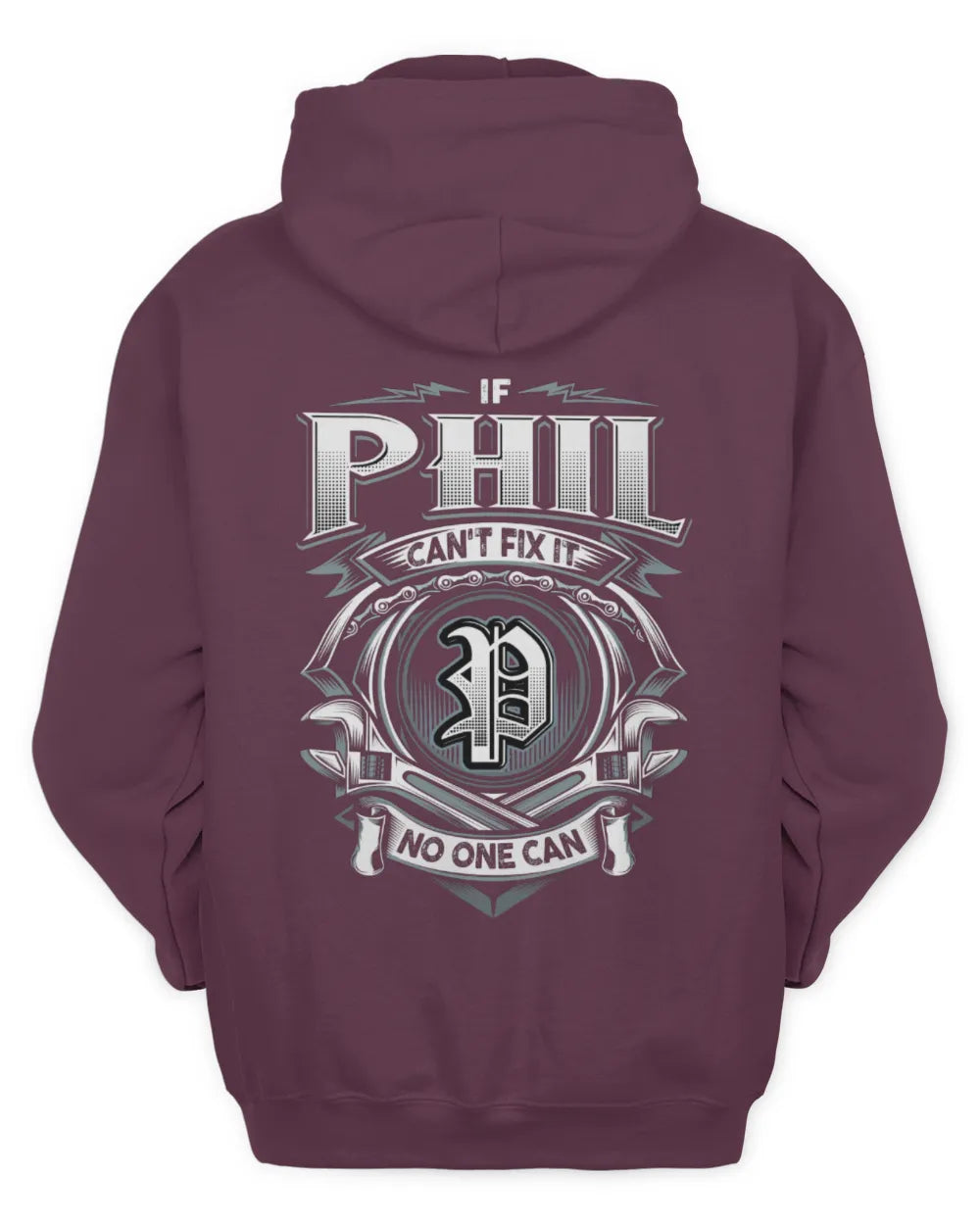 PHIL AP81-K4-626 - Personalized Ahmed Quote Apparel “If Ahmed Can't Fix It, No One Can” - Unisex Hoodie - Maroon
