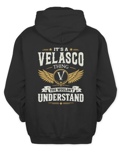 VELASCO KT06-M008 It’s a [NAME] Thing – You Wouldn’t Understand | Personalized Vintage T-Shirt - Unisex Hoodie - Black