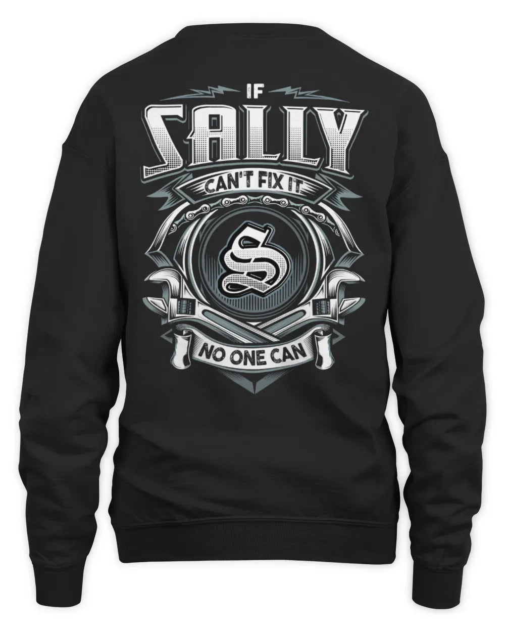 SALLY AP81-K4-626 - Personalized Ahmed Quote Apparel “If Ahmed Can't Fix It, No One Can” - Unisex Sweatshirt - Black