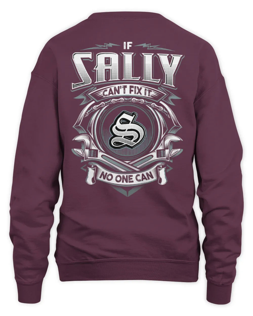 SALLY AP81-K4-626 - Personalized Ahmed Quote Apparel “If Ahmed Can't Fix It, No One Can” - Unisex Sweatshirt - Maroon