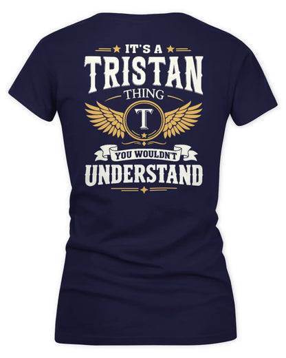 TRISTAN KT06-M008 It’s a [NAME] Thing – You Wouldn’t Understand | Personalized Vintage T-Shirt - Women's V-Neck T-Shirt - Navy