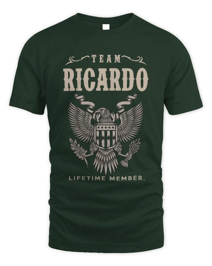 RICARDO TP06-K82 – Personalized Classic Style Apparel “Team NAME Lifetime Member” - Unisex Standard T-Shirt - Forest Green