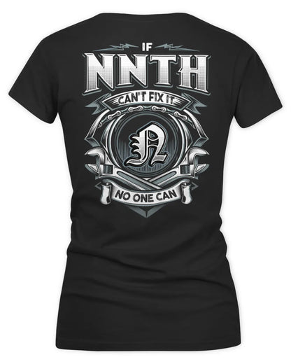 NNTH AP81-K4-626 - Personalized Ahmed Quote Apparel “If Ahmed Can't Fix It, No One Can” - Women's V-Neck T-Shirt - Black