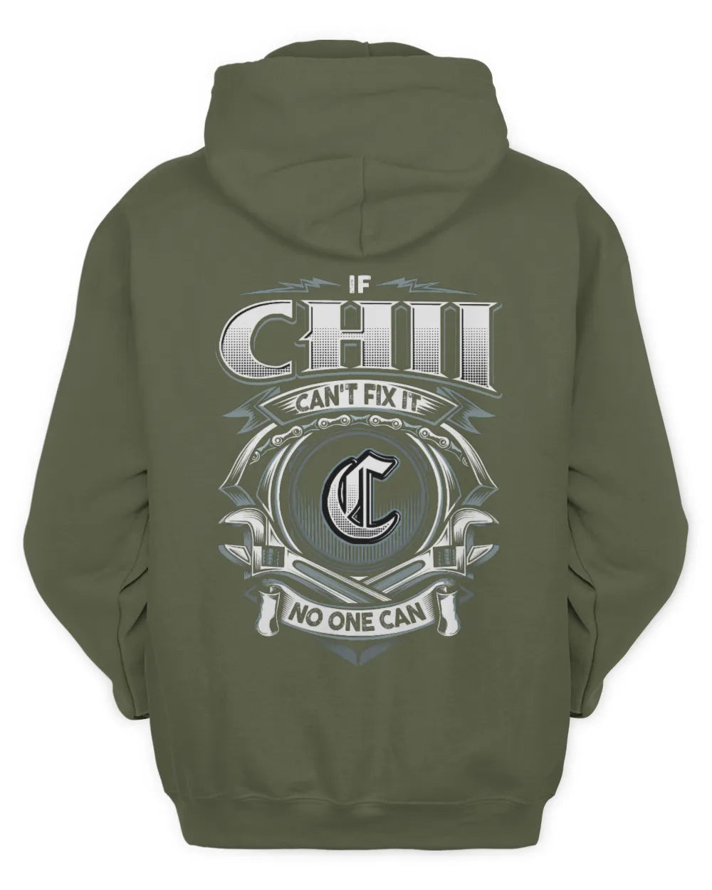 CHII AP81-K4-626 - Personalized Ahmed Quote Apparel “If Ahmed Can't Fix It, No One Can” - Unisex Hoodie - Military Green