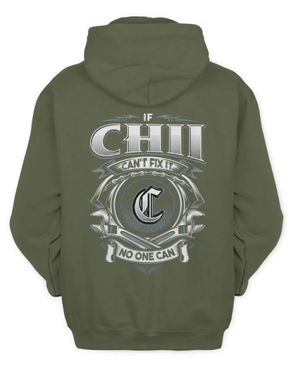 CHII AP81-K4-626 - Personalized Ahmed Quote Apparel “If Ahmed Can't Fix It, No One Can” - Unisex Hoodie - Military Green