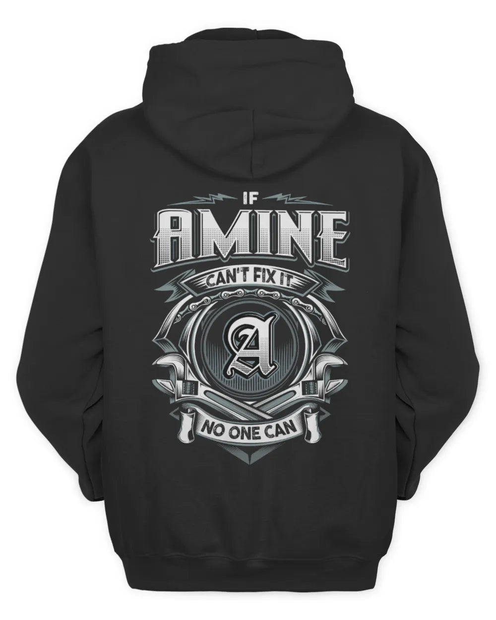 AMINE AP81-K4-626 - Personalized Ahmed Quote Apparel “If Ahmed Can't Fix It, No One Can” - Unisex Hoodie - Black