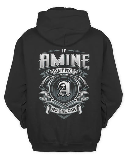 AMINE AP81-K4-626 - Personalized Ahmed Quote Apparel “If Ahmed Can't Fix It, No One Can” - Unisex Hoodie - Black