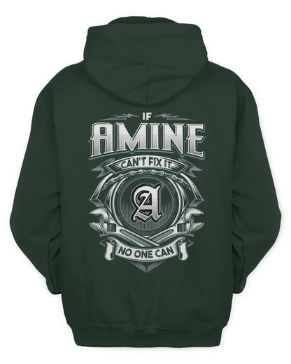 AMINE AP81-K4-626 - Personalized Ahmed Quote Apparel “If Ahmed Can't Fix It, No One Can” - Unisex Hoodie - Forest Green