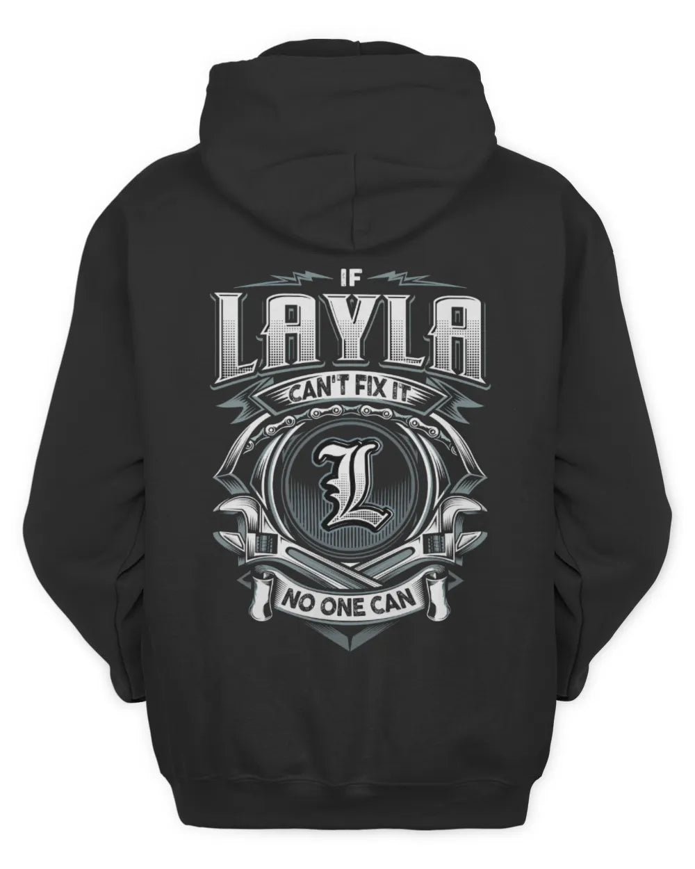 LAYLA AP81-K4-626 - Personalized Ahmed Quote Apparel “If Ahmed Can't Fix It, No One Can” - Unisex Hoodie - Black
