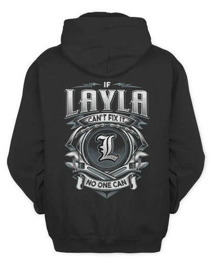 LAYLA AP81-K4-626 - Personalized Ahmed Quote Apparel “If Ahmed Can't Fix It, No One Can” - Unisex Hoodie - Black
