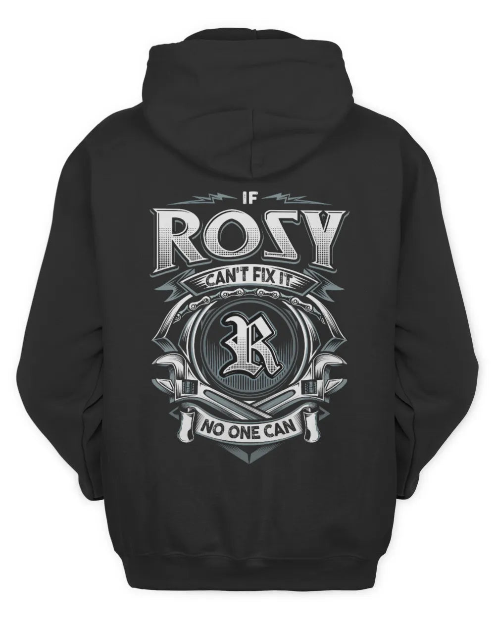 ROSY AP81-K4-626 - Personalized Ahmed Quote Apparel “If Ahmed Can't Fix It, No One Can” - Unisex Hoodie - Black