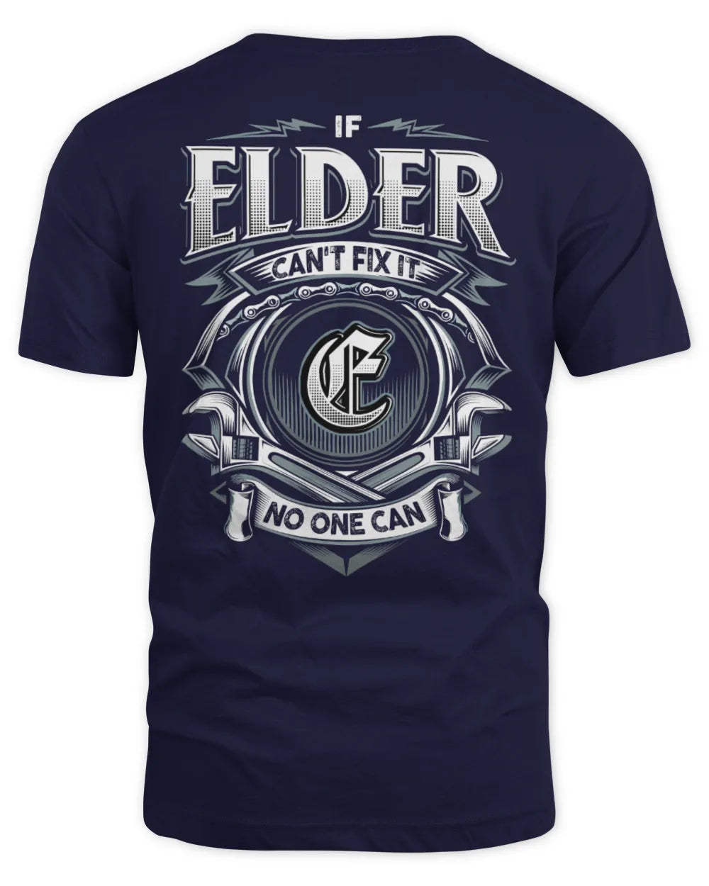 ELDER AP81-K4-626 - Personalized Ahmed Quote Apparel “If Ahmed Can't Fix It, No One Can” - Unisex Standard T-Shirt - Navy