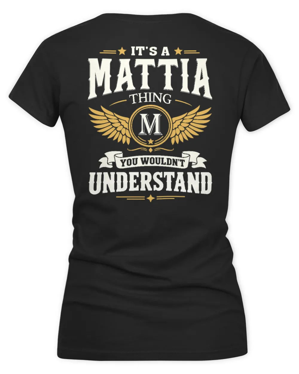 MATTIA KT06-M008 It’s a [NAME] Thing – You Wouldn’t Understand | Personalized Vintage T-Shirt - Women's V-Neck T-Shirt - Black