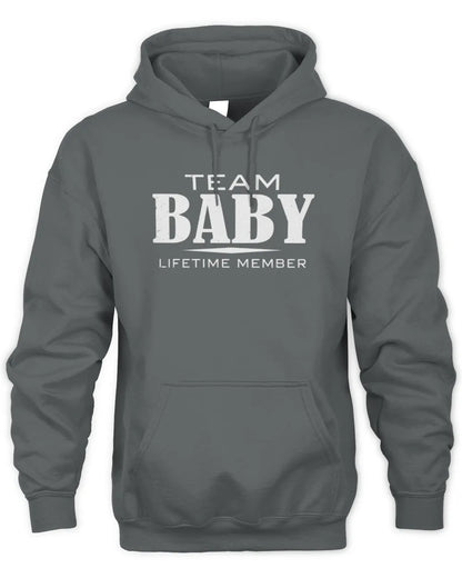BABY BL62-K4-128 - Personalized “Team NAME Lifetime Member” - Unisex Hoodie - Charcoal