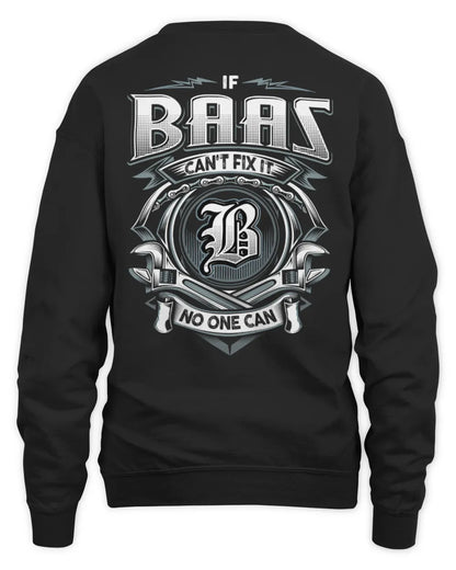 BAAS AP81-K4-626 - Personalized Ahmed Quote Apparel “If Ahmed Can't Fix It, No One Can” - Unisex Sweatshirt - Black