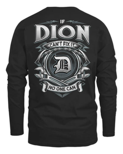 DION AP81-K4-626 - Personalized Ahmed Quote Apparel “If Ahmed Can't Fix It, No One Can” - Men's Long Sleeved T-Shirt - Black