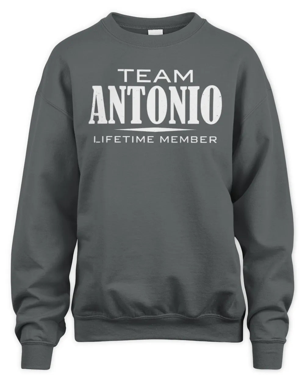 ANTONIO BL62-K4-128 - Personalized “Team NAME Lifetime Member” - Unisex Sweatshirt - Charcoal
