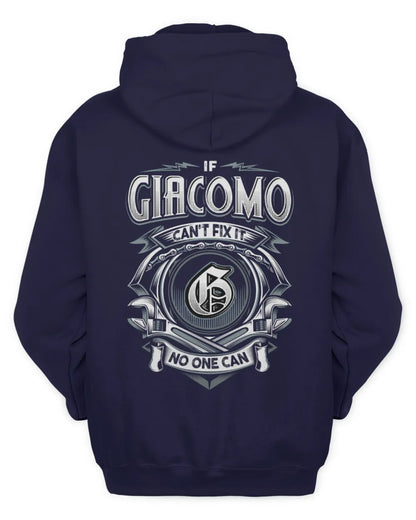 GIACOMO AP81-K4-626 - Personalized Ahmed Quote Apparel “If Ahmed Can't Fix It, No One Can” - Unisex Hoodie - Navy