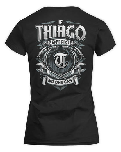 THIAGO AP81-K4-626 - Personalized Ahmed Quote Apparel “If Ahmed Can't Fix It, No One Can” - Women's Standard T-Shirt - Black