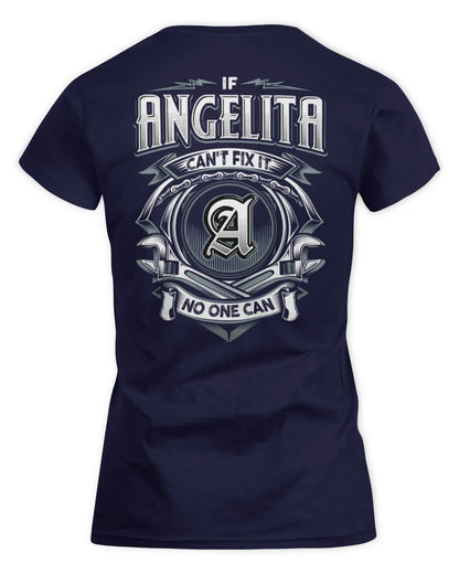 ANGELITA AP81-K4-626 - Personalized Ahmed Quote Apparel “If Ahmed Can't Fix It, No One Can” - Women's Standard T-Shirt - Navy