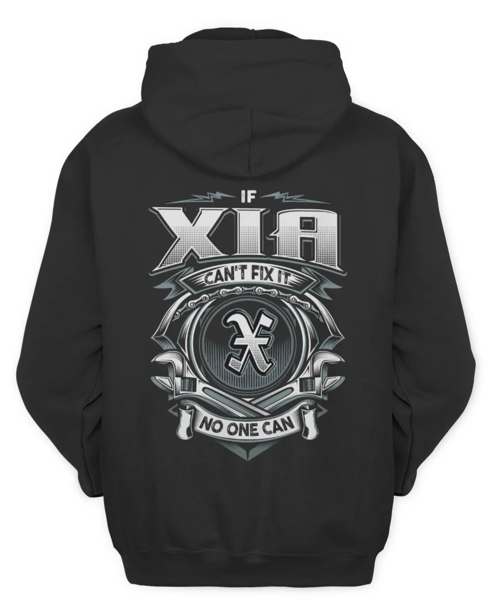 XIA AP81-K4-626 - Personalized Ahmed Quote Apparel “If Ahmed Can't Fix It, No One Can” - Unisex Hoodie - Black